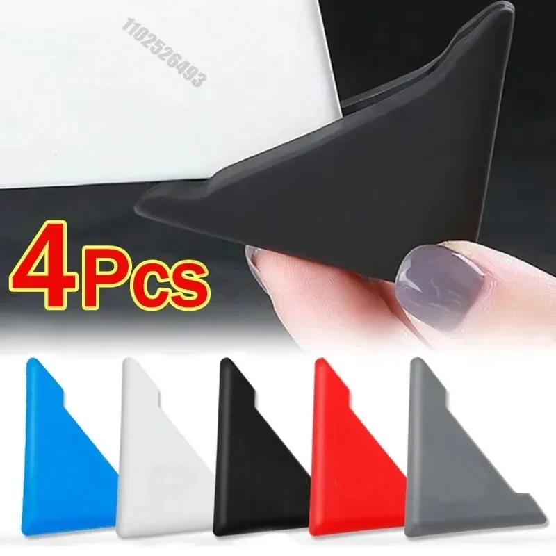 4Pcs Auto Crash Streifen Silikon Tür Anti-kollision Furnier Schutzhülle Dekorative Anti-kollision und Anti-scratch Aufkleber