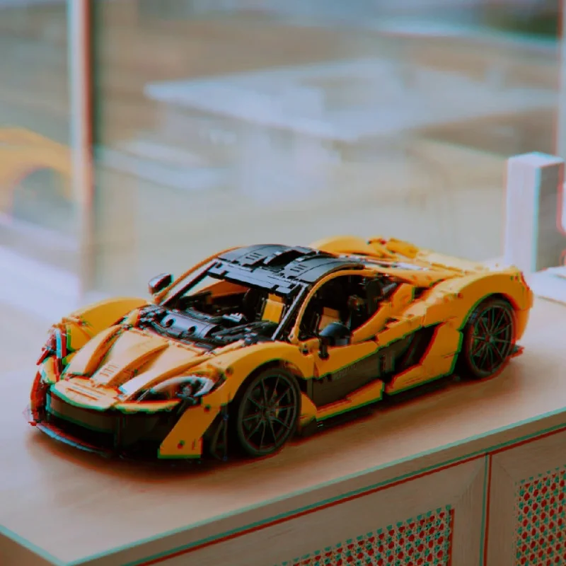 In Stock Yellow 1:8 Technical Supercar Building Blocks Model Collectible Display Assembly Toy Birthday Gifts for Adults