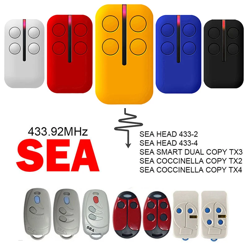 

SEA HEAD 433-2 433-4 SMART DUAL COCCINELLA COPY TX3 TX2 TX4 Garage Door Opener Remote Control 433.92MHz