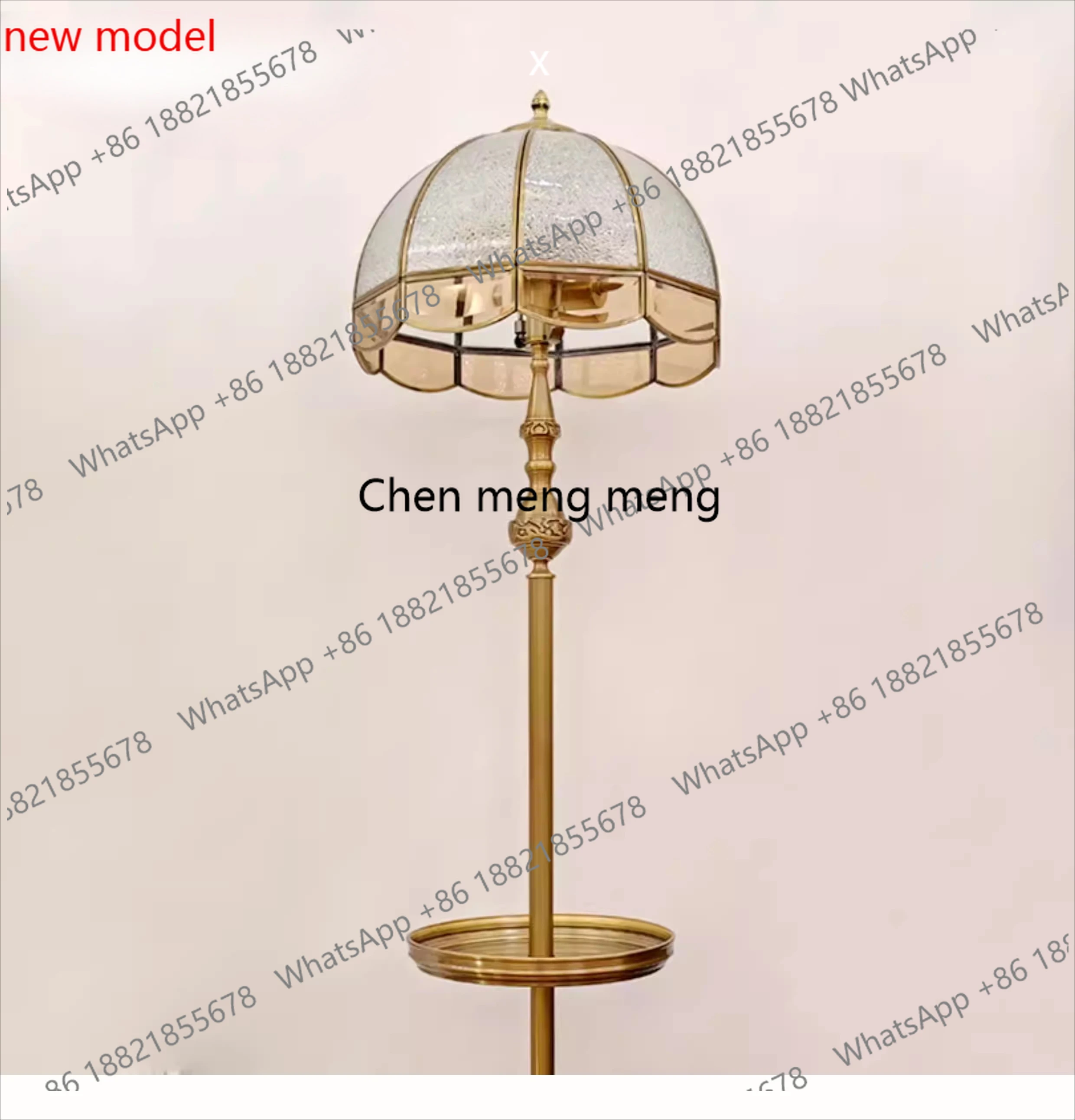 

Новый американский напольный светильник из цельной меди, ретро-стиль, для гостиной, у дивана.