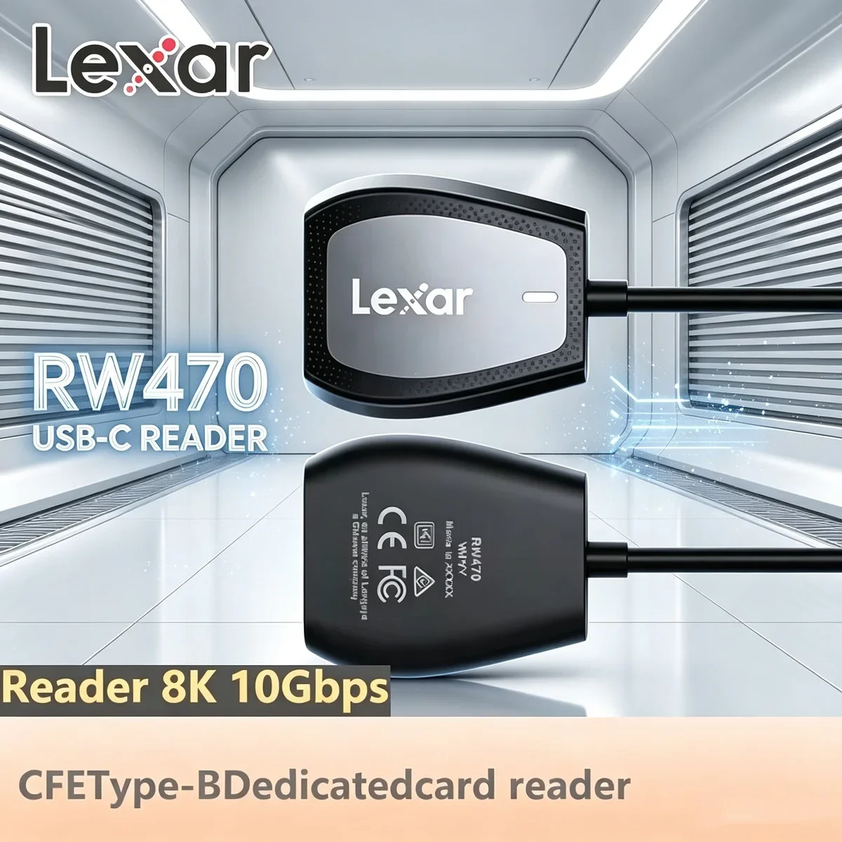 lexar-マイクロsd-sdhc-sdxcメモリーカードリーダー-rw470-usb-32-gen-1-type-cポートカードリーダー-2in1-プロフェッショナル-マルチ機能