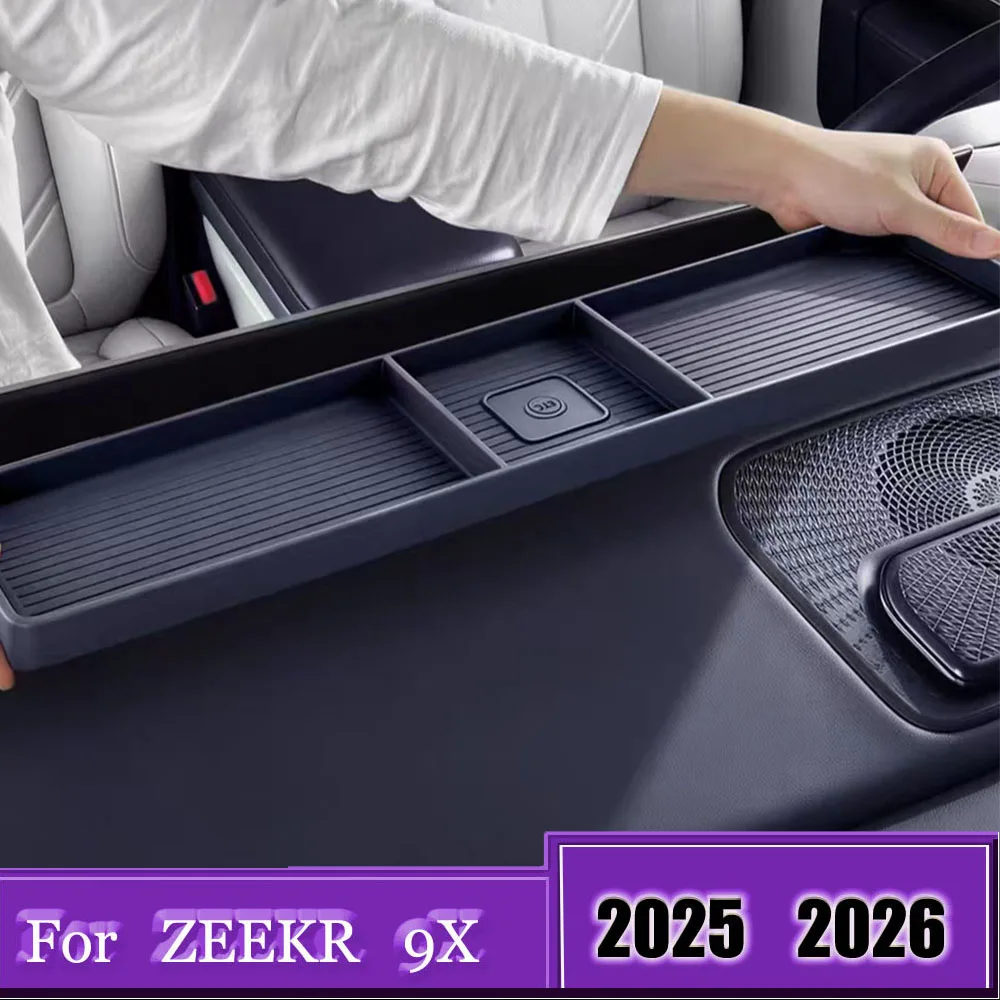 Fit For ZEEKR 9X 2025 2026 Silicone Storage Box  Tissue Holder Car Screen Waterproof Organizer Box
