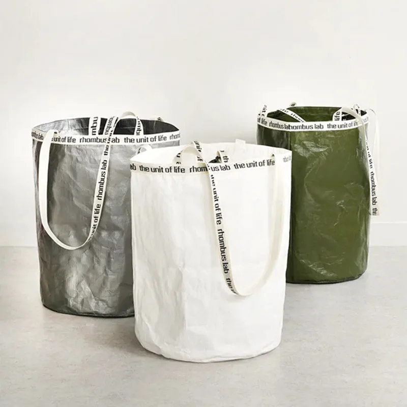 

Large Capacity Drawstring Storage Bag, Foldable Waterproof Organizer Pouch for Outdoor, Travel & Beach