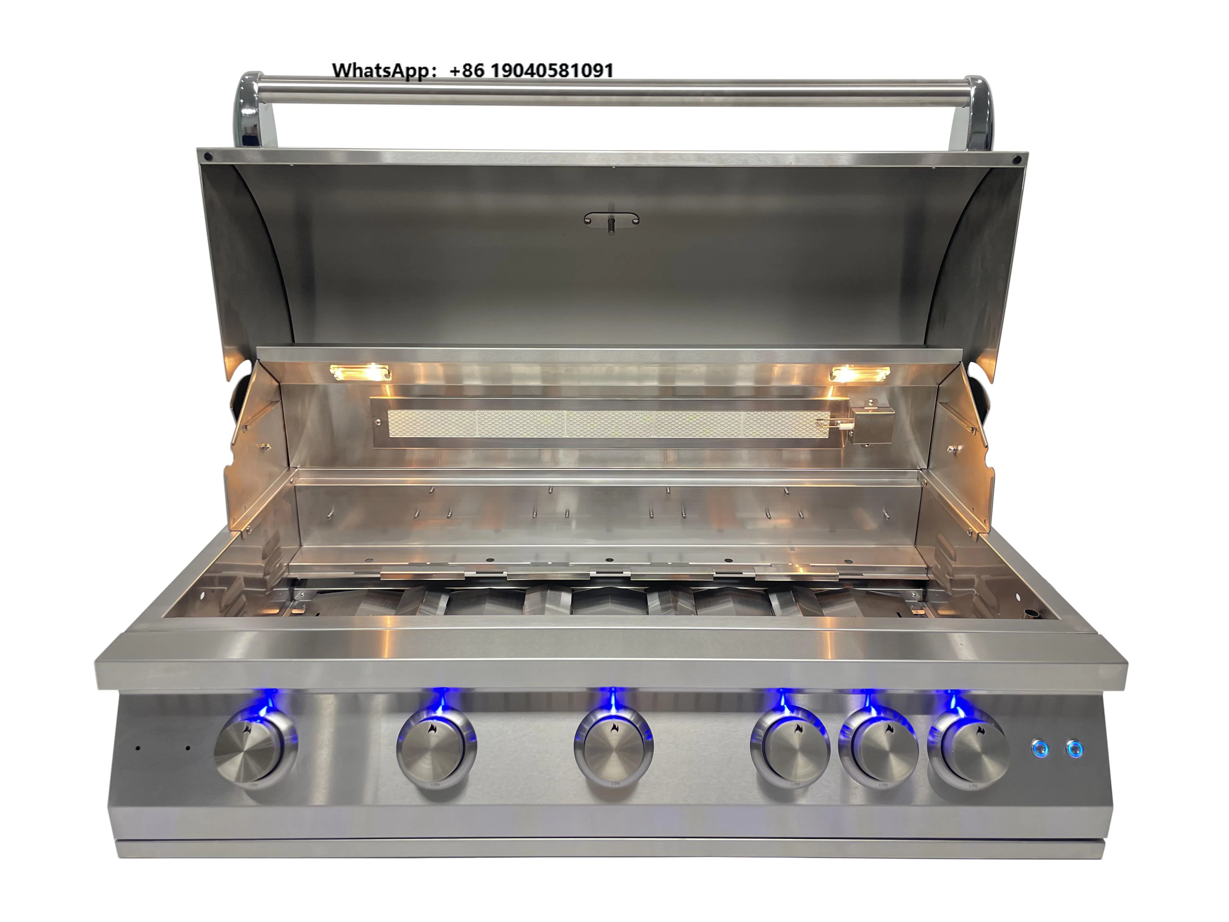 Heavy-Duty Luxury Built-in Stainless Steel Outdoor Gas LPG NG Butane BBQ Grill with Electronic Pulse Ignition for Kitchens
