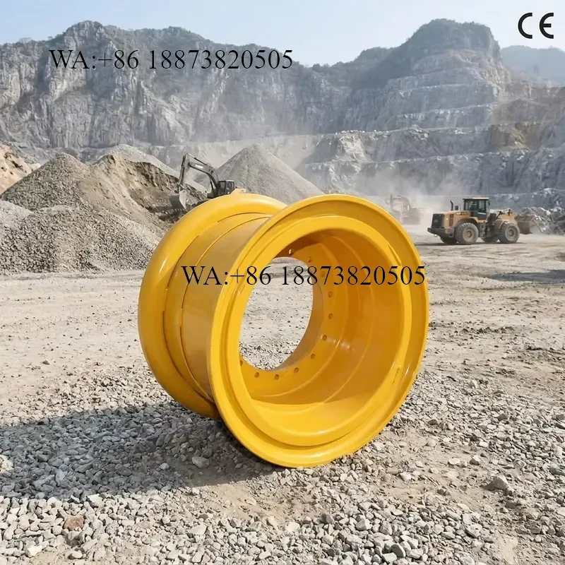 for HUAMEI 25 inch OTR Steel Wheel Rims 25-25/3.5 Loader Parts Compatible with 29.5-25 29.5R25 Tires Construction Machinery