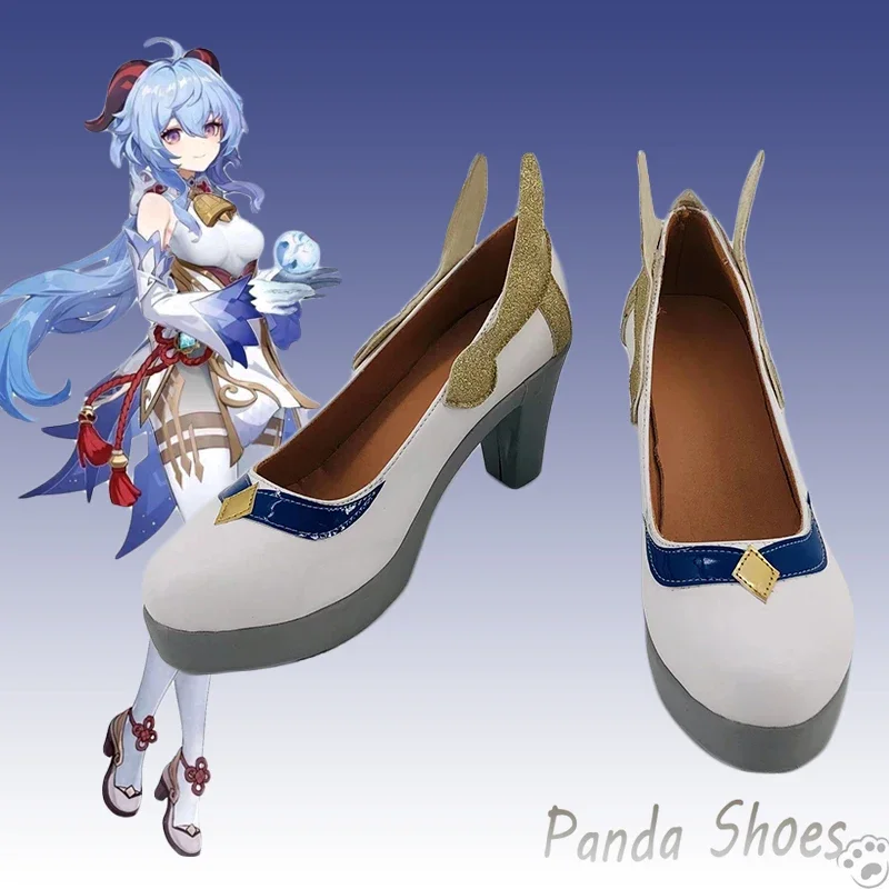 

Genshinimpact Ganyu Cosplay Shoes Anime Game Cos White Boots Game Gan Yu Cosplay Costume Prop Shoes for Con Halloween Party