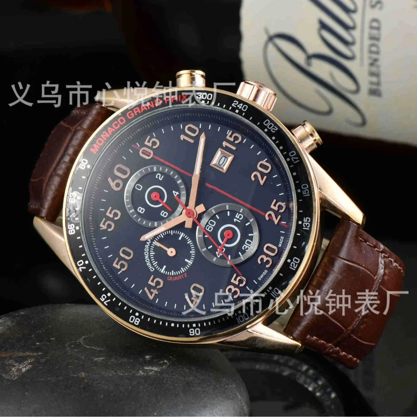 2025 New Luxury Sports Military Men Watch Waterproof Luminous Chronograph Leather Date Man Wristwatch Quartz Men's Watches
