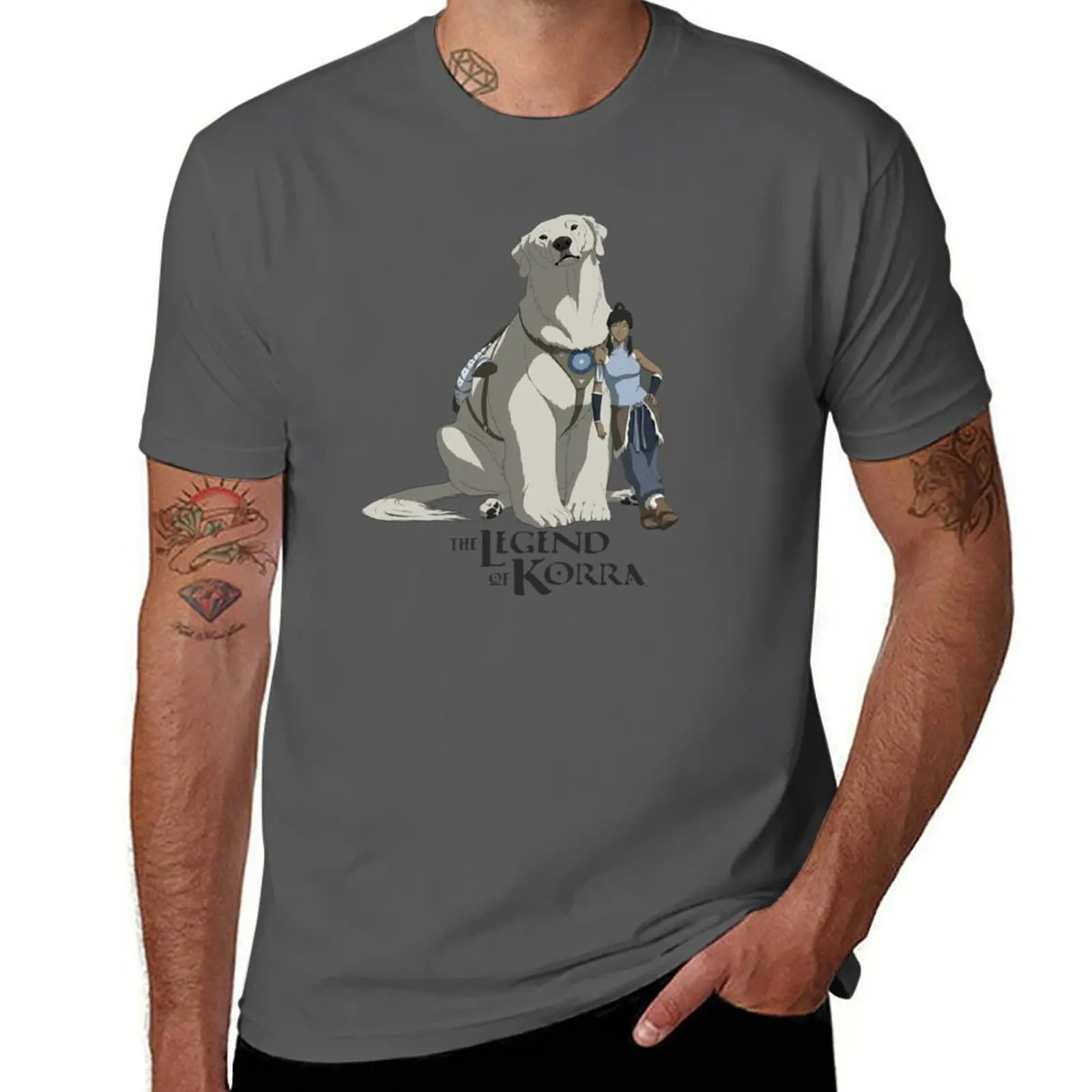 

Korra Polar Dog of Naga Legend The Bear & Korra Poster T-Shirt Minimalist Graphic Tee Shirt