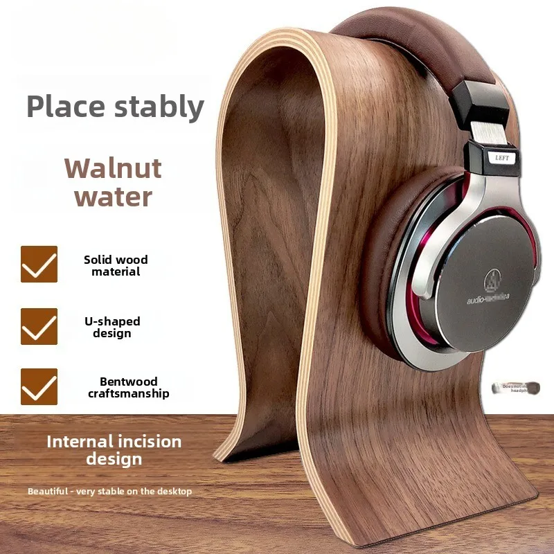 

Earphone hanger Creative headphone rack Solid wood earphone display headset rack