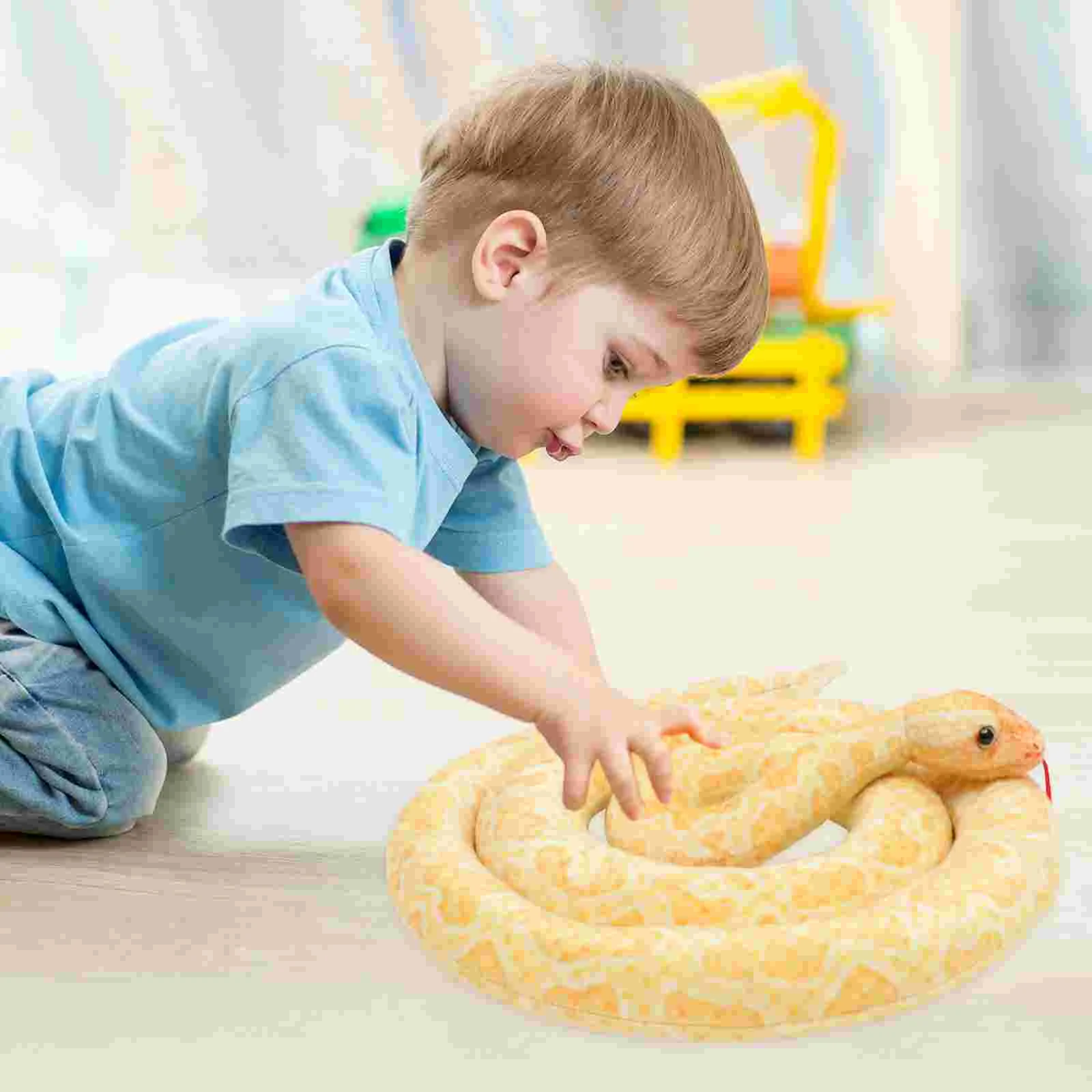 

Stobok Kids Toys Kids Plush Snake Simulation Boa Constrictor Stuffed Realistic Stuffed Snake Prank Snake Stuffed Animal Plush