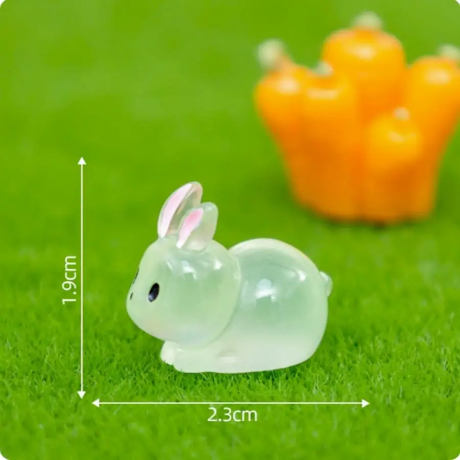 5pcs 10pcs 30pcs 50pcs Night Light Fat Rabbit, Night Light Rabbit Ornament, 3D DIY Decoration Accessories Mini Small Ornament