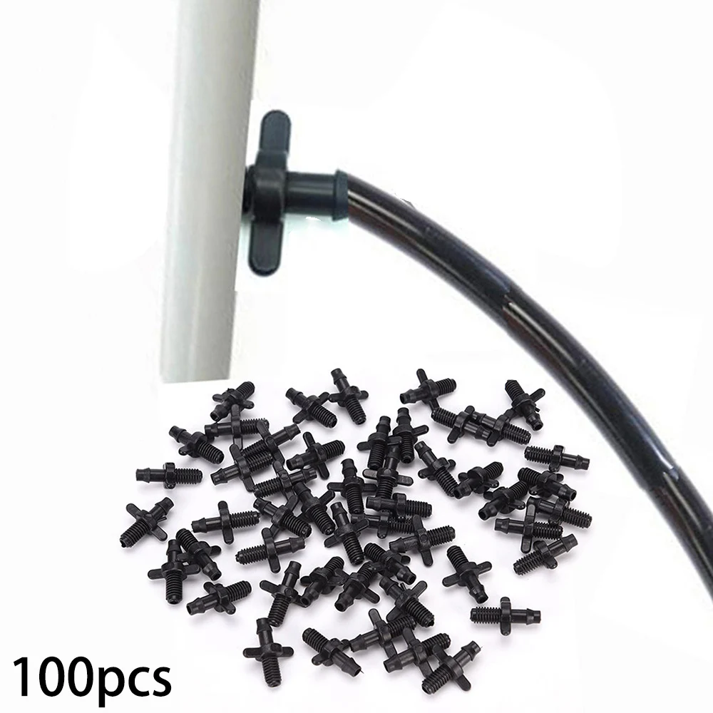 100pcs Garden Irrigation 6mm Splitter Adapter Connector Compatible with For Barb Fittings and 4/7mm Hose Tubing Sizes