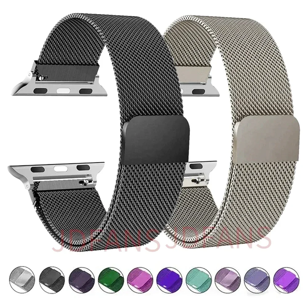 Milanese Loop for apple watch band 44mm 40mm 45mm 41mm 42-38-44 mm strap ultra 2 49mm metal bands iwatch series 9 8 7 6 SE 5 4 3