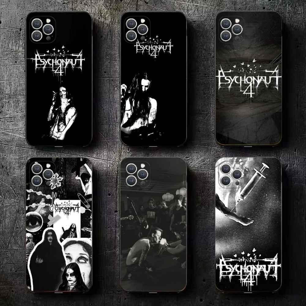 P-Psychonaut 4 Rock  Phone Case For iPhone 16,15,14,13,12,11,Plus,Pro Max,XS,X,XR,SE,Mini,8,7 Soft Silicone Black Cover