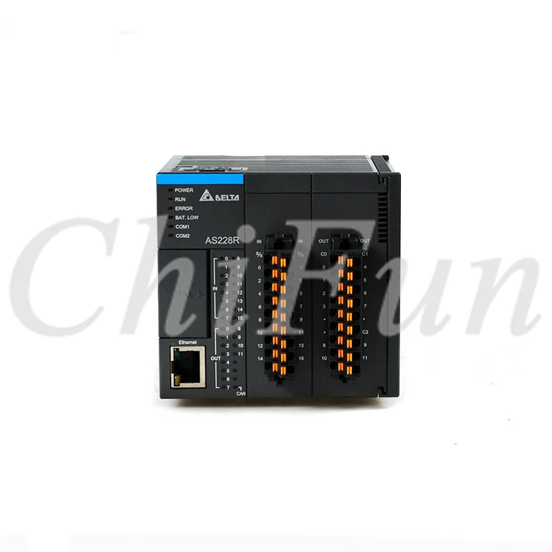 Original Delta AS200 AS228R-A programmable controller 16DI 12DO Relay Output Built In USB Ethernet Port CANopen RS485x2 in box