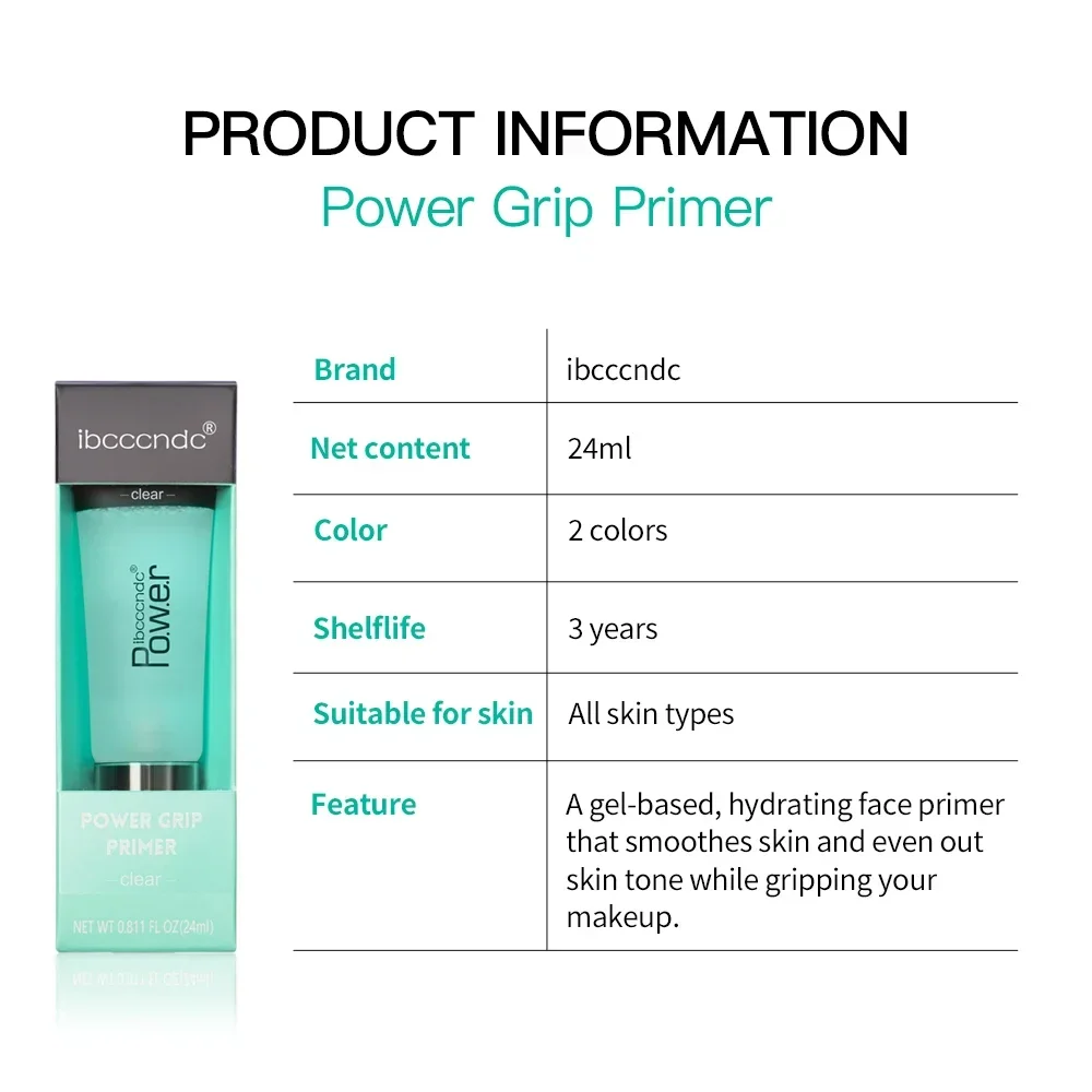 24ml Power Grip Primer Gel Based Hydrating Face Primer For Smoothing Skin Gripping Makeup Invisible Pore Colorless Primes