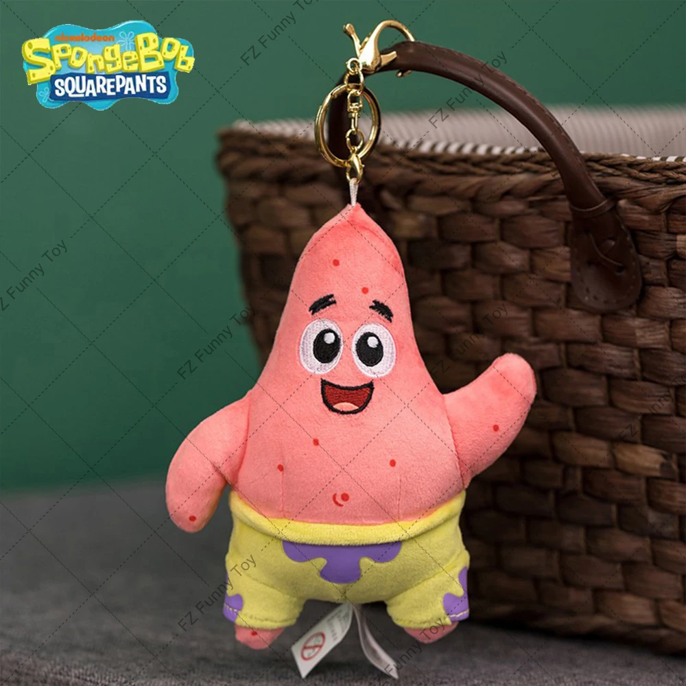 Spongebob Squarepants Original Stuffed Plush Toy Pendant Keychain Patrick Star Squidward Tentacles Gary Birthday Gift for Kids