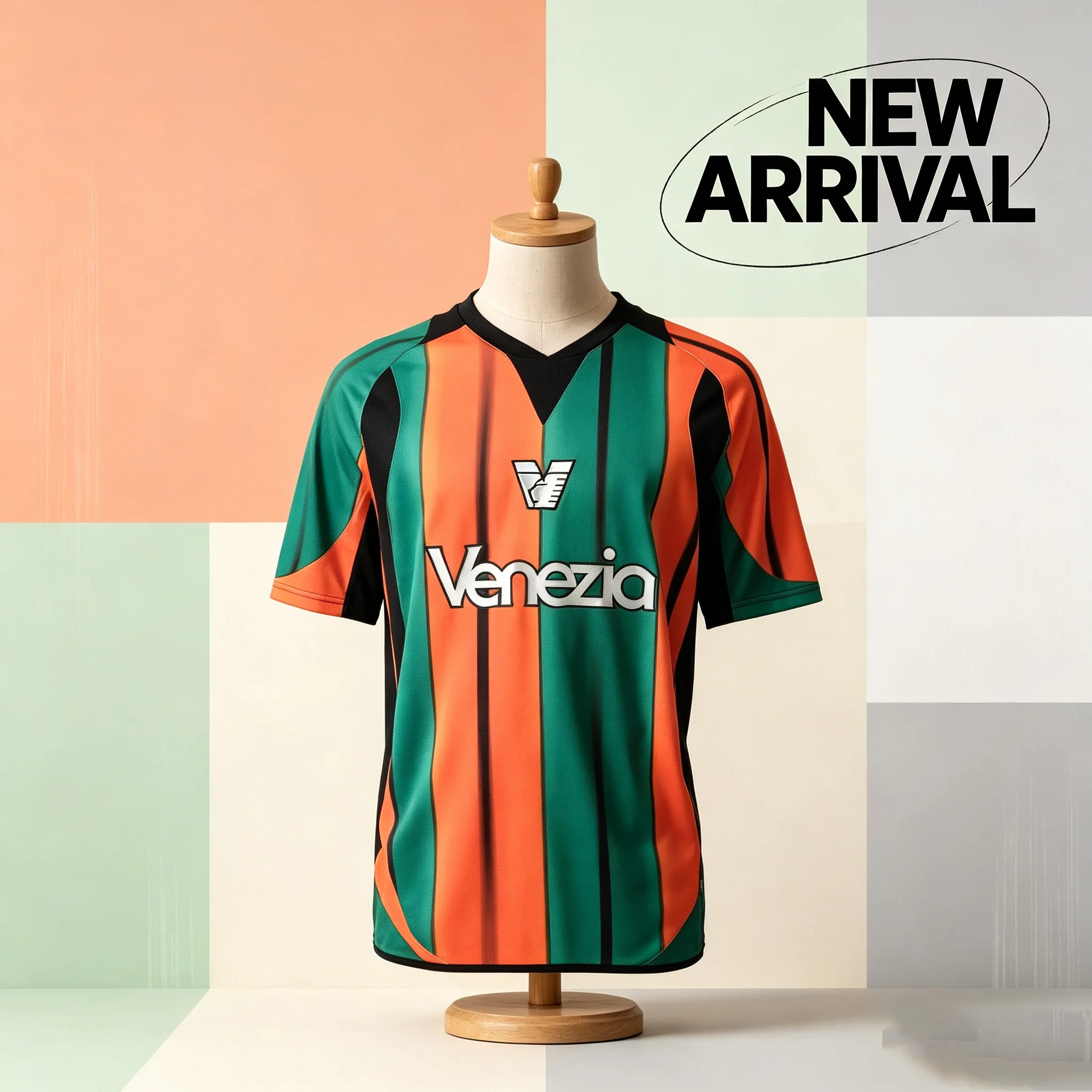 Herren Italien Venezia FC Fußballtrikot, Kurzarm, Erwachsenen-Fanversion, Spiel- und Trainingsuniform, Sportbekleidung, modische Streetwear – Detail 3