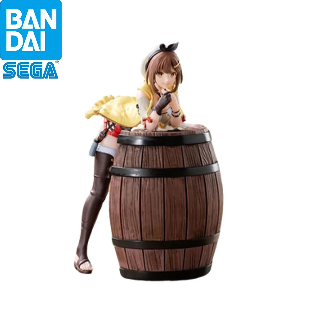 Original SEGA Yumemirize Atelier Ryza Ryza Barrel Resting Pose Figure Anime Statue Desk Ornament Collectible Gift