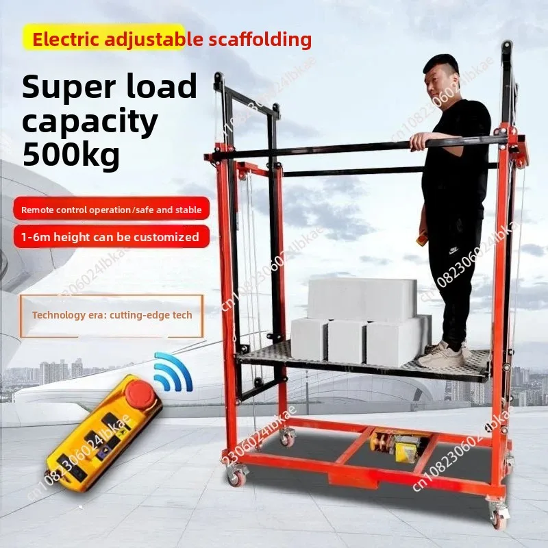 Electric lifting scaffold lift fully automatic folding climbing platform 5 meters 6 meters small cargo elevator hoist