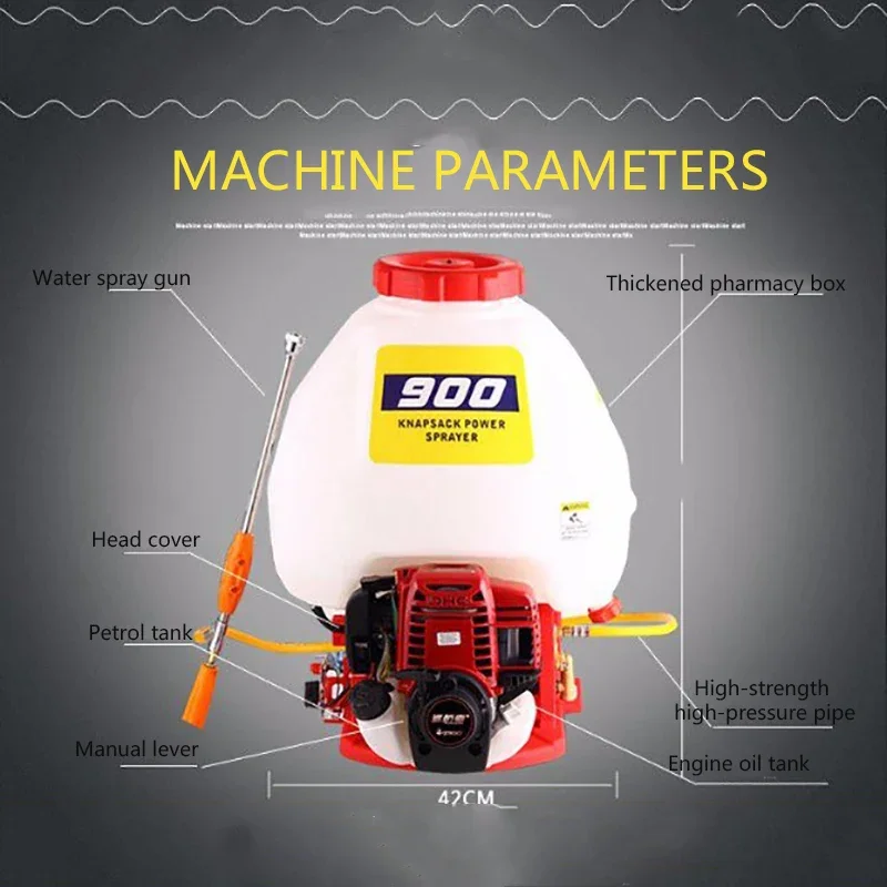 Backpack Type Garden Rice Disinfection Agricultural Sprayer Four-Stroke Gasoline High-Pressure Pesticide Sprayer Pump