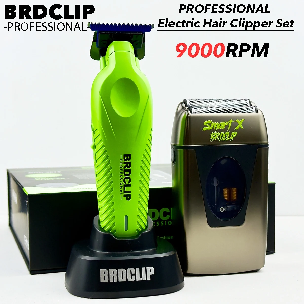 

Professional Electric Hair Clipper BRD 9615 BRD 999 Hair Trimmer for Man Electric Shaver 9000RPM Barber Set DLC Blade with Base
