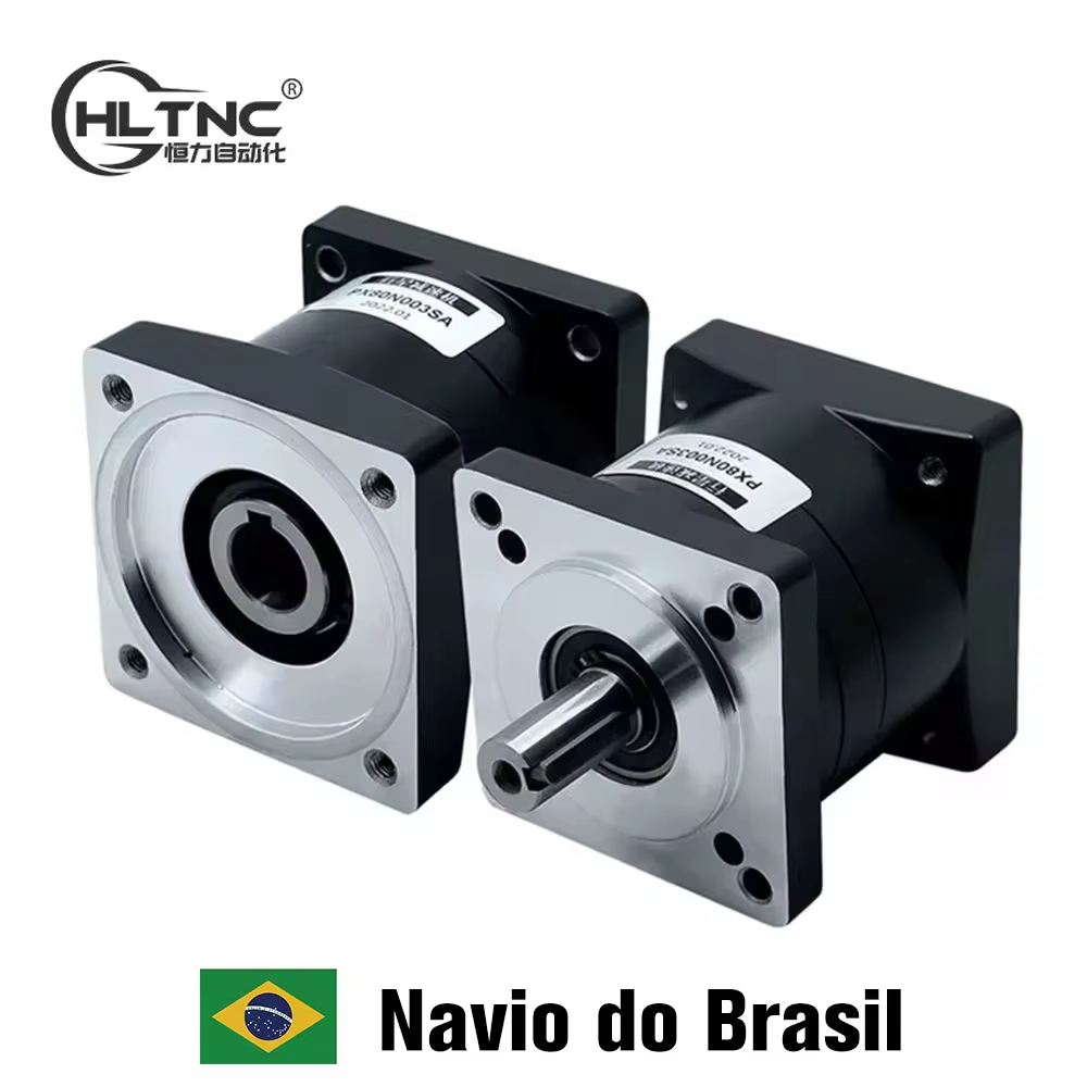 Redutor de velocidade de engrenagem planetária HLTNC PX86 PX80 com proporção 3.25:1 4:1 5:1 6:1 para motor sem escova servo de passo CNC Nema34 Nema32