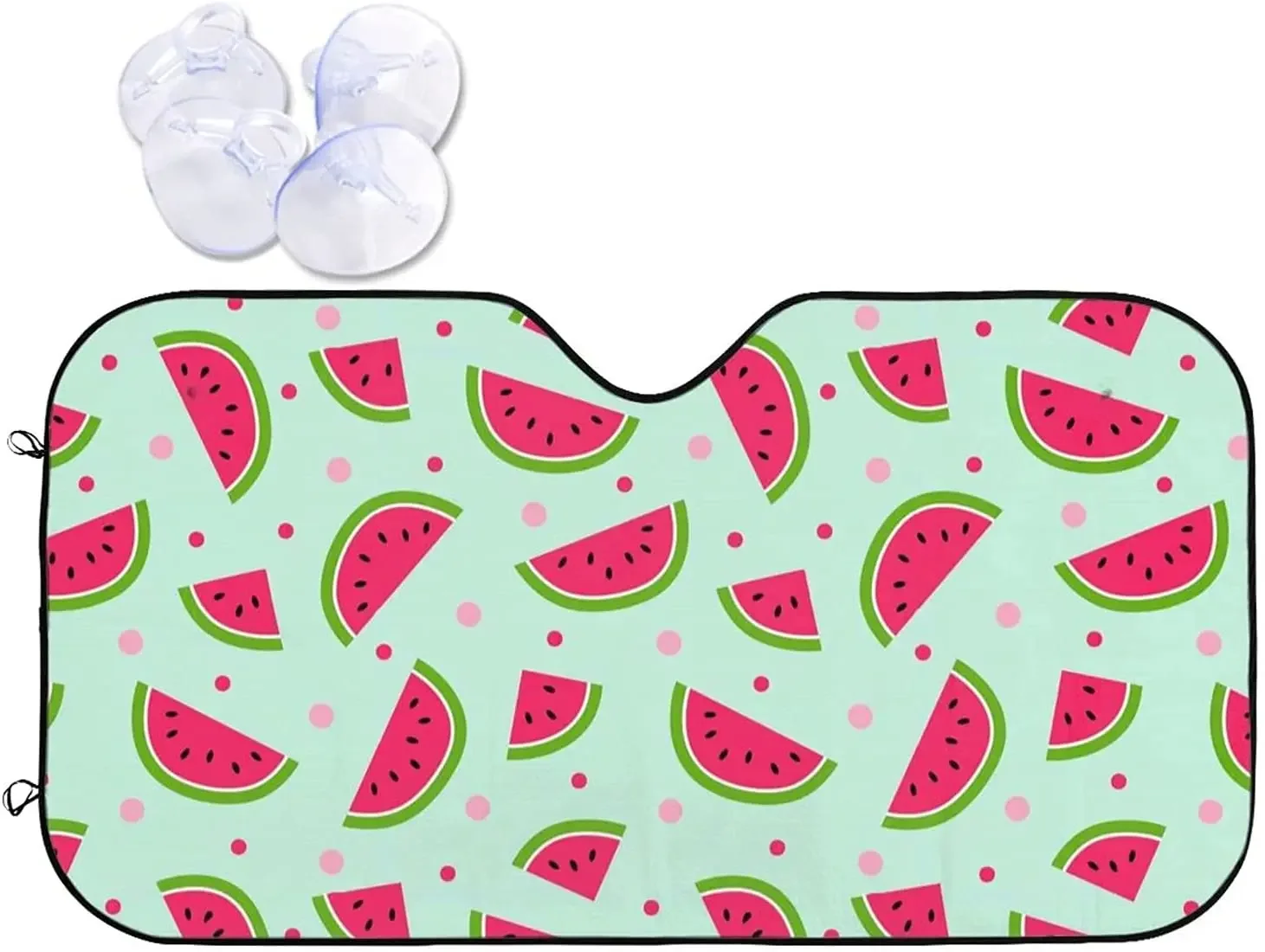 Watercolor Summer Watermelon Car Sun Shade Windshield Sunshade Foldable Keep Your Vehicle Cool and Blocks UV Rays Visor Protecto