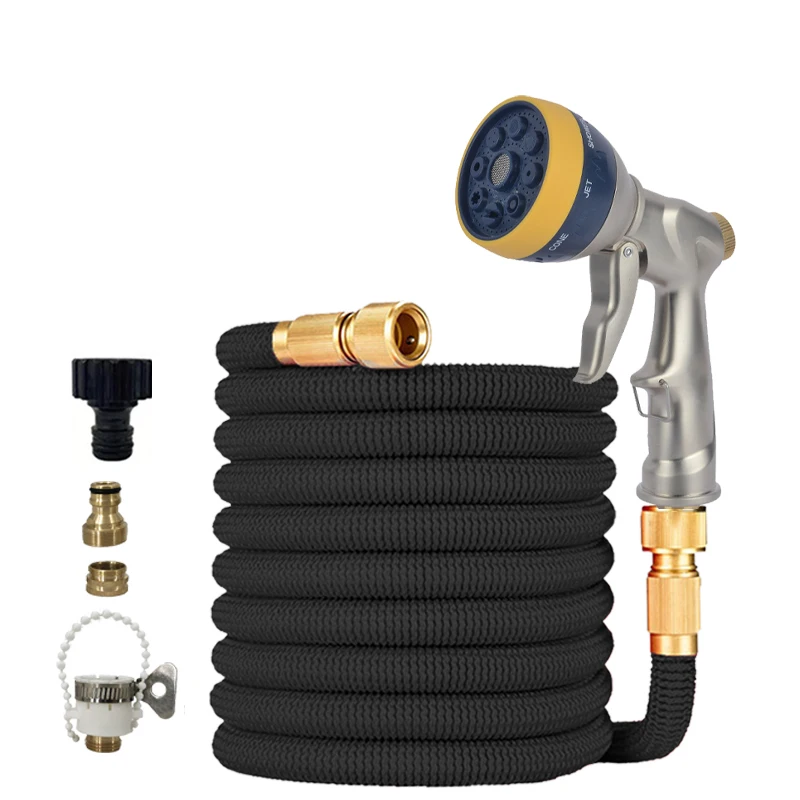 

Home & Car Wash Garden Hose, High Pressure Flexible Expandable Bicolor Magic Water Pipe, 25-100FT for Garden Farm Irrigation ﻿