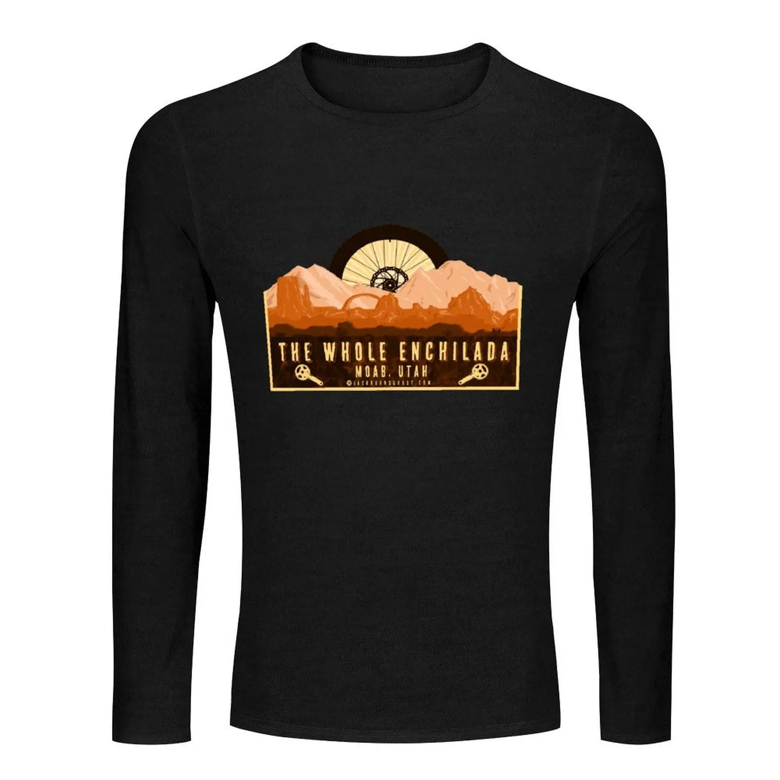 كامل Enchilada دراجة هوائية جبلية درب مواب طويل تي شيرت مخصص تي شيرت تي شيرت رجل مصمم تي شيرت الرجال