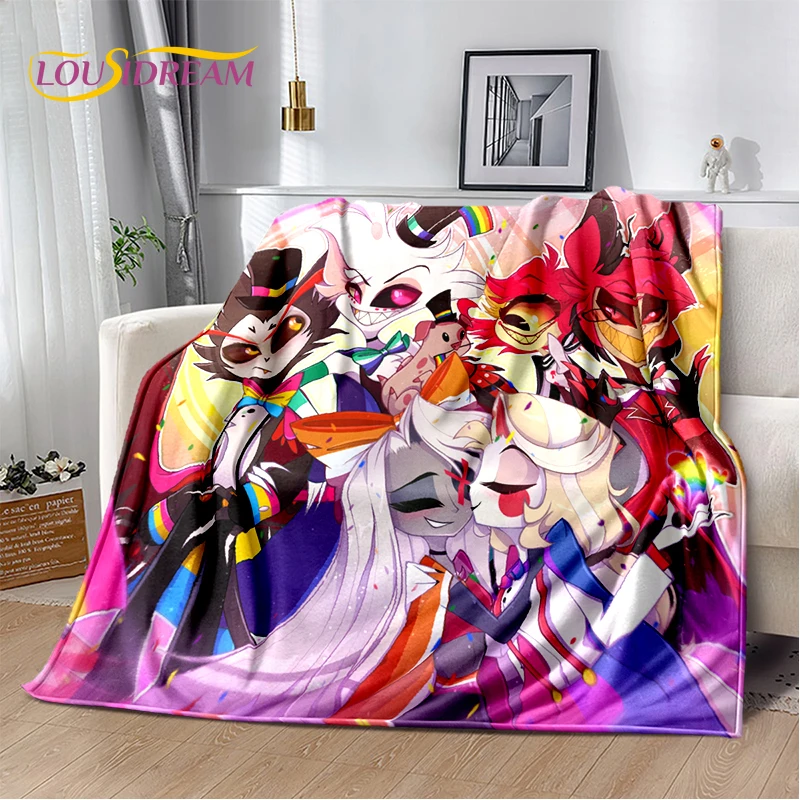 2025 H-Hazbin Hotel Charlie Cartoon Soft Blanket,Soft Throw Blanket for Home Bedroom Bed Sofa Picnic Travel Cover Child Gift