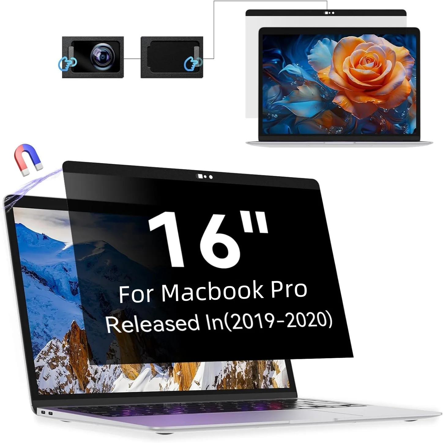 

Магнитный экран конфиденциальности для MacBook Pro 16 дюймов 2019 (A2141), съемный антибликовый фильтр конфиденциальности с синим светом