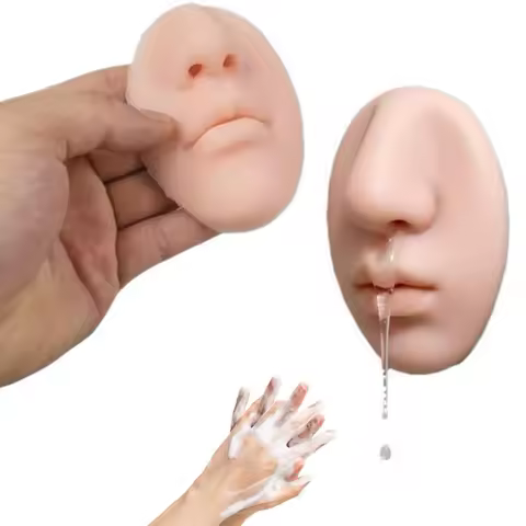 Funny Nose Shape Soap Dispenser Silicone Soap Liquid Squeeze Dispenser Refillable Home Kitchen Bathroom Hand Soap Holder