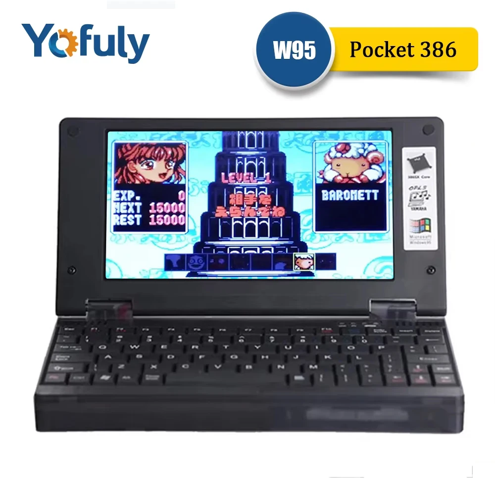 

Yofuly 386 Retro Laptop Windows3.11 Windows95/DOS Game Notebook Computer Sound Card VGA IPS Integrated Computer Games