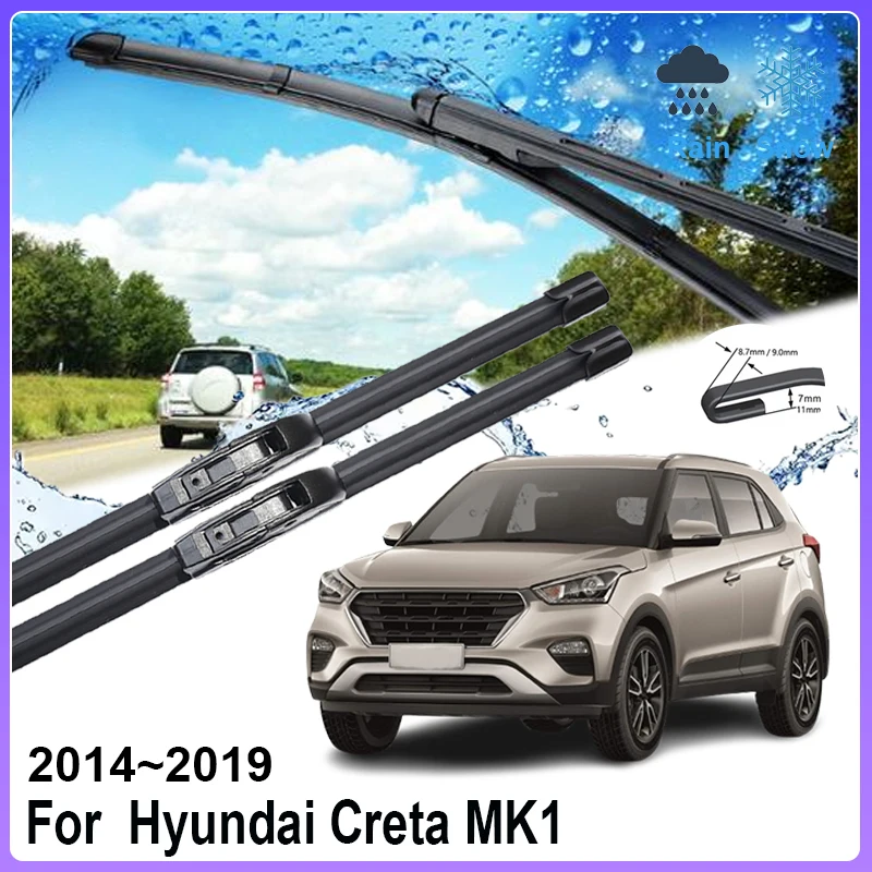 

Car Window Wipers For Hyundai Creta ix25 Cantus MK1 Accessories 2014~2019 2015 2016 Auto Windshield Windscreen Rain Brushe Parts