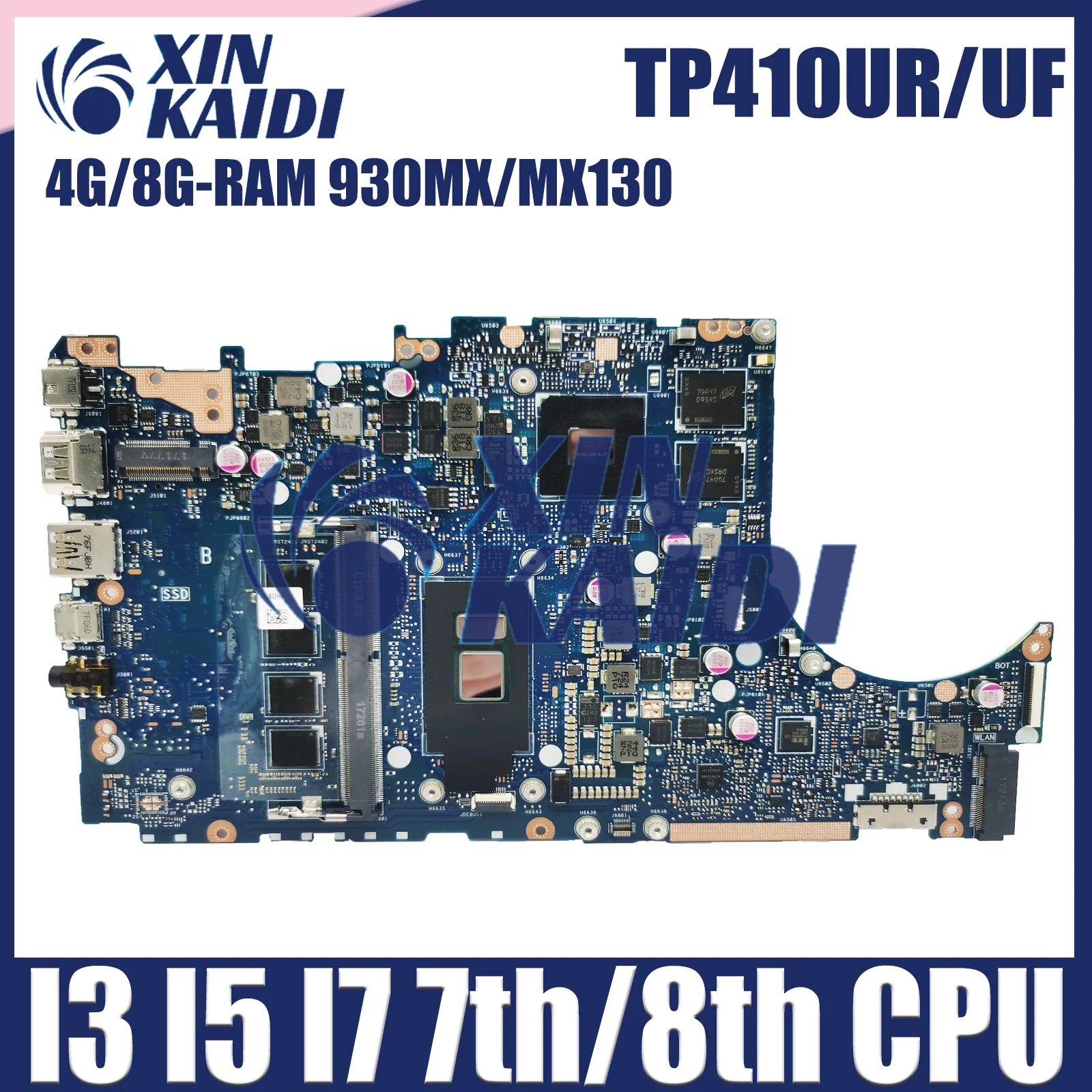 

TP410UF Notebook MainboardFor ASUS TP410UR TP410UA TP410U Q405UA Q405U Laptop Motherboard CPU I3 I5 I7 7th/8th Gen 4G/8G-RAM V2G