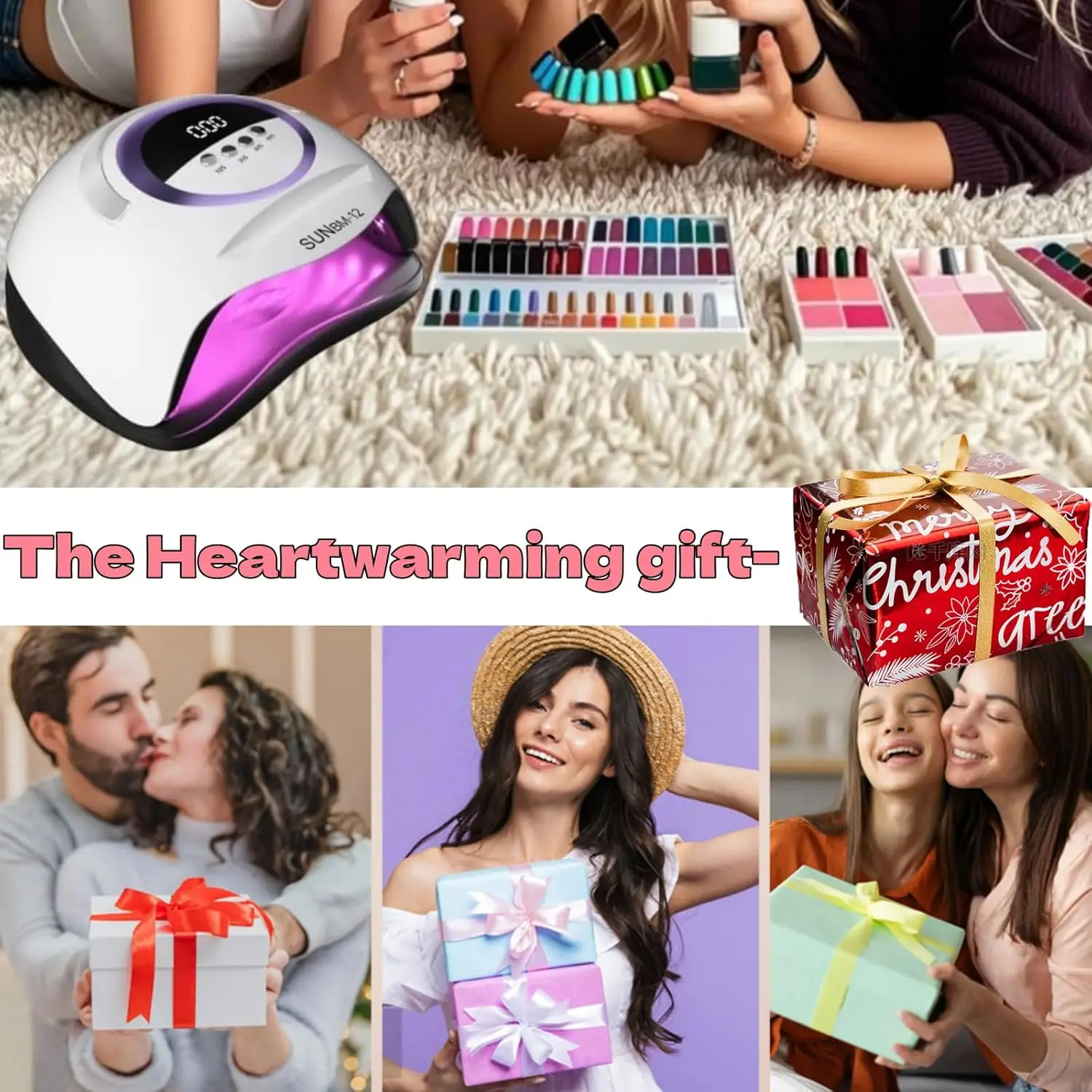 UV LED ネイルランプ 72 ビーズ 300W センサー＆4つのタイマー設定付き