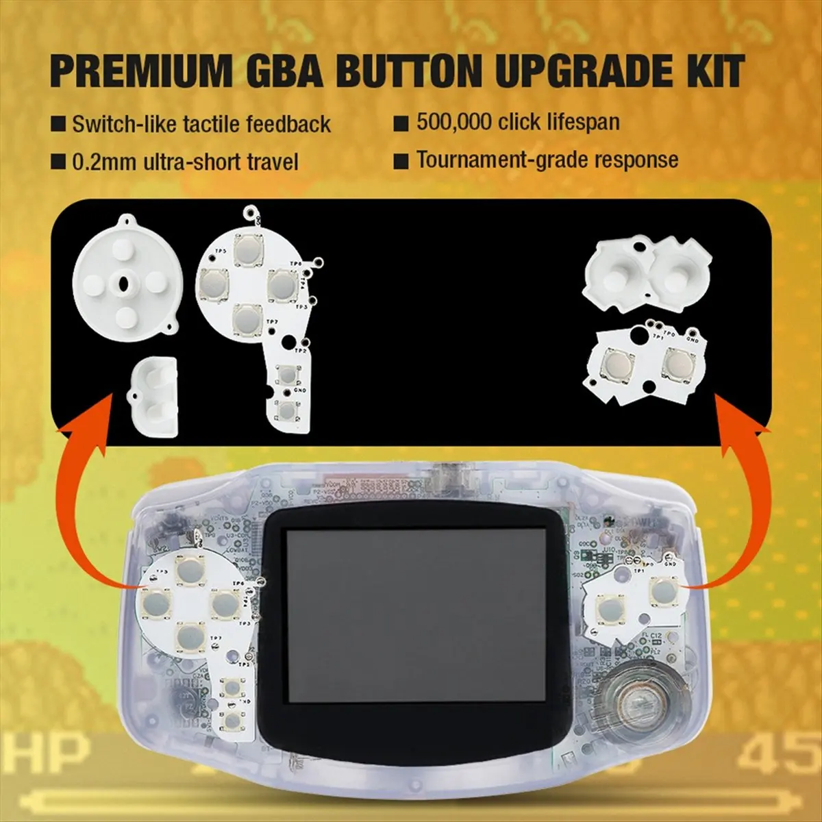 For Membrane Button Tactile Upgrade Modify Kit with Screwdriver Kit for Console Replacement Repairs Accessories 【A74Z Miuai】