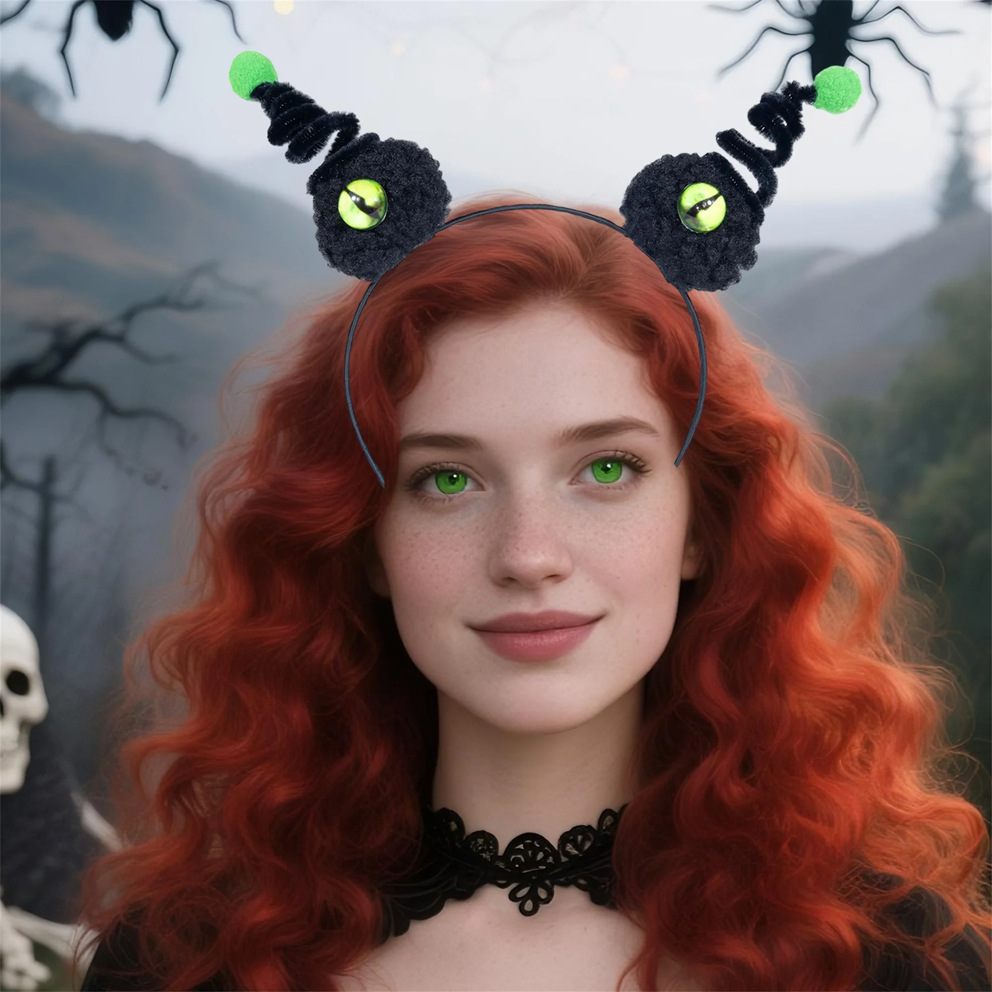 Diadema de Halloween para mujer y adolescente, telaraña, Cosplay, aro para el pelo, recuerdos de fiesta, accesorio y accesorio de disfraz