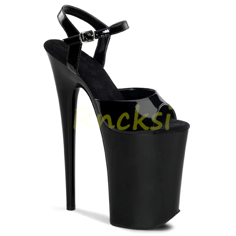 Sexy Stiletto Matte Black Customized 26CM Platform Pole Dancing Sandals Nightclub Party High Heels Shoes Women Multiple colors