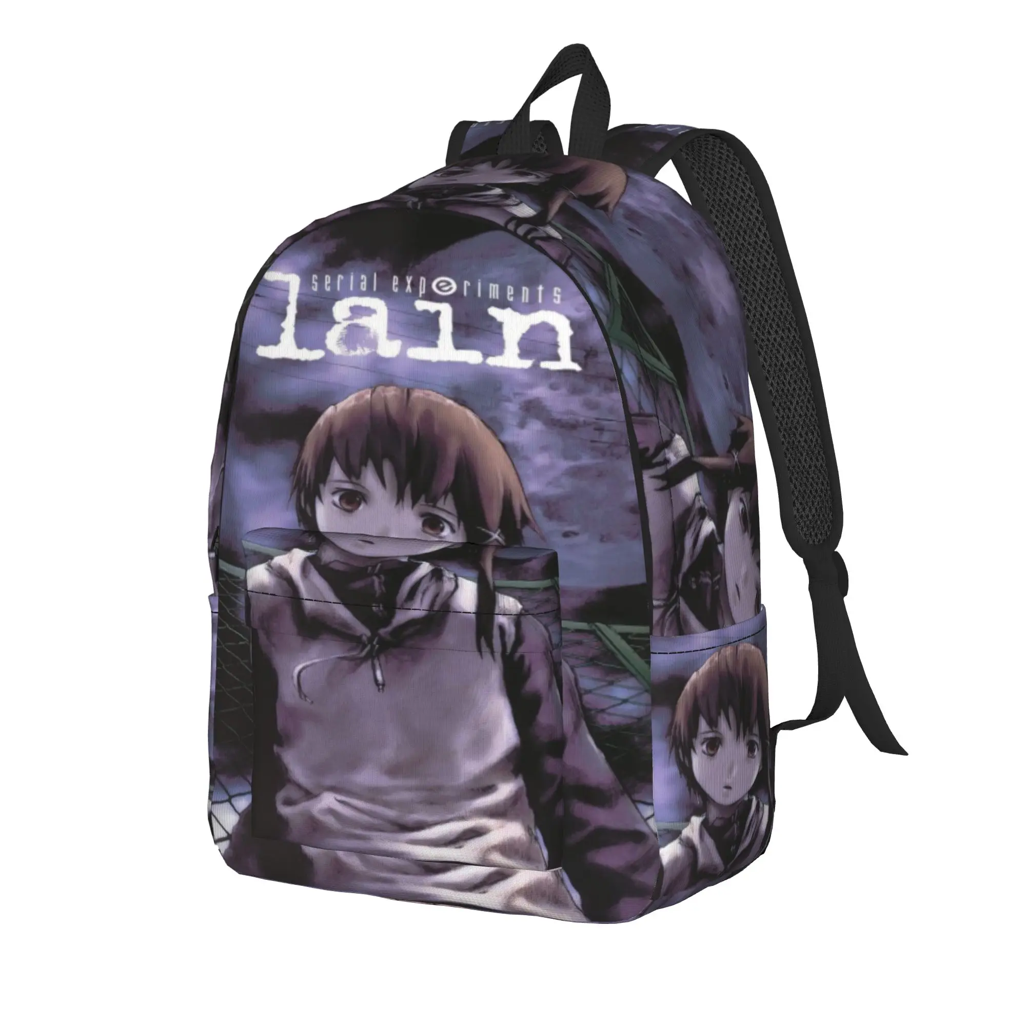 Serial Experiments Lain Lwakura  Cool Backpack Lightweight Student Work  Daypack for Men Women College Canvas Bags