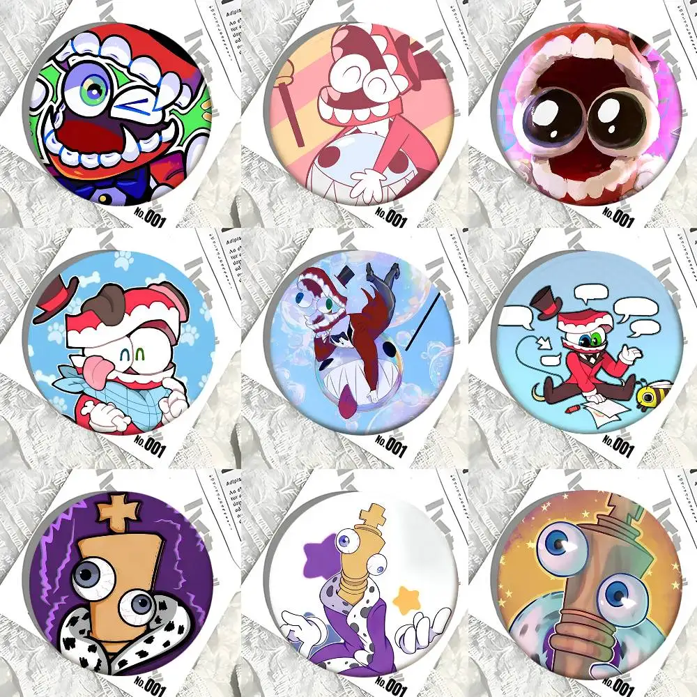Caine Bubbles Kinger Funny Cartoon Round Badges Can Be Used To Decorate Clothes And Backpack Pins