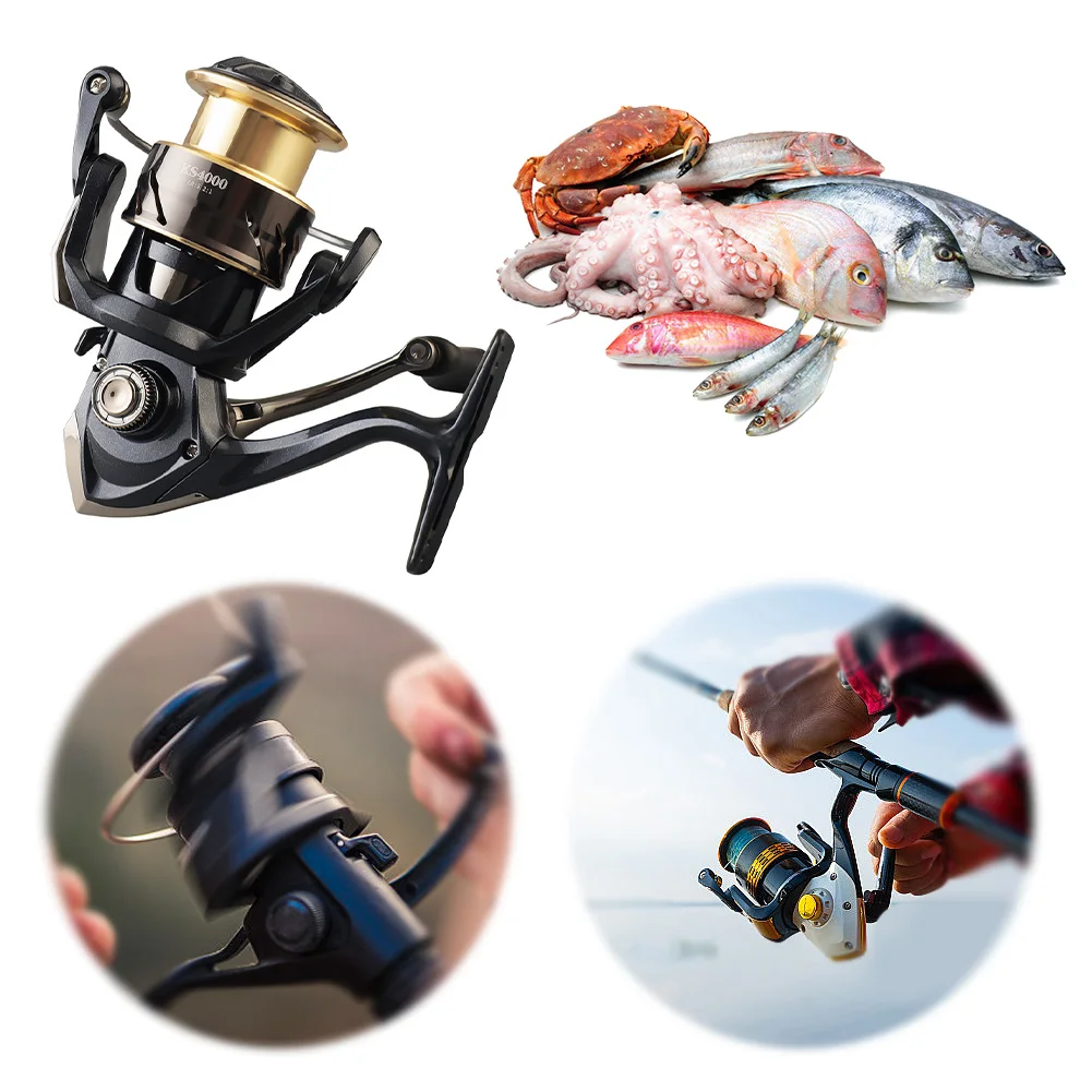 금속 스피닝 낚시 릴 5.2/1 기어비 모든 목적 낚시 스피닝 릴 바닷물 또는 담수용 낚시 액세서리
