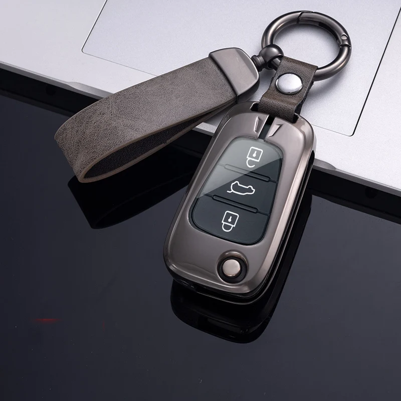 

Fashion Metal Car Folding Key Case Cover Fob For Hyundai I20 I30 Elantra Azera Veracruz Veloster Kia Rio K7 K5 Sportage Sorento