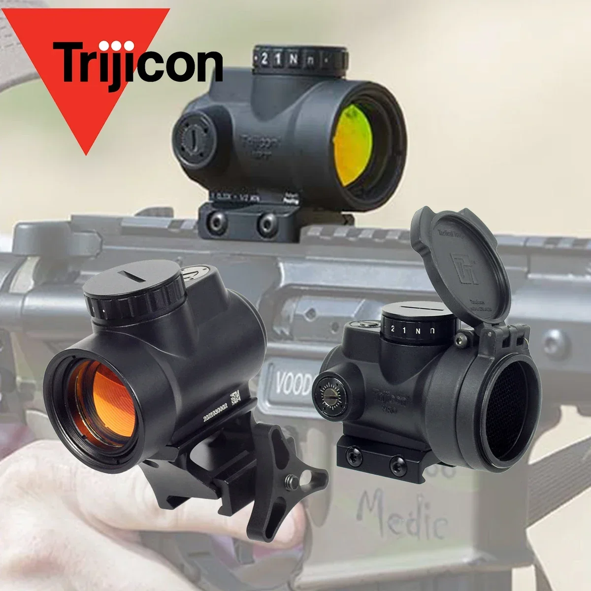 

Tactical Trijicon MRO Holographic Red Dot Sight Riflescope With 1913 Riser Mount Hunting RMR Scope Illuminated Rifle AR15 Gear