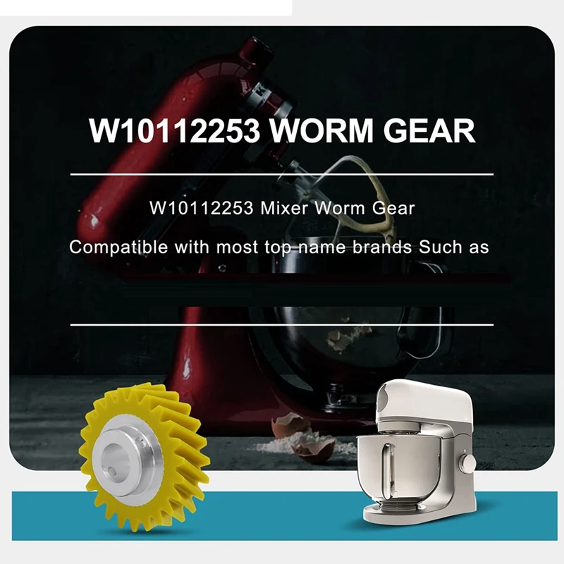 ว 10112253   การเปลี่ยนเกียร์หนอนผสมสําหรับอุปกรณ์เสริมเครื่องผสม Whirlpool & Kitchenaid 4162897 4169830   เอพี 4295669 -4ชิ้น