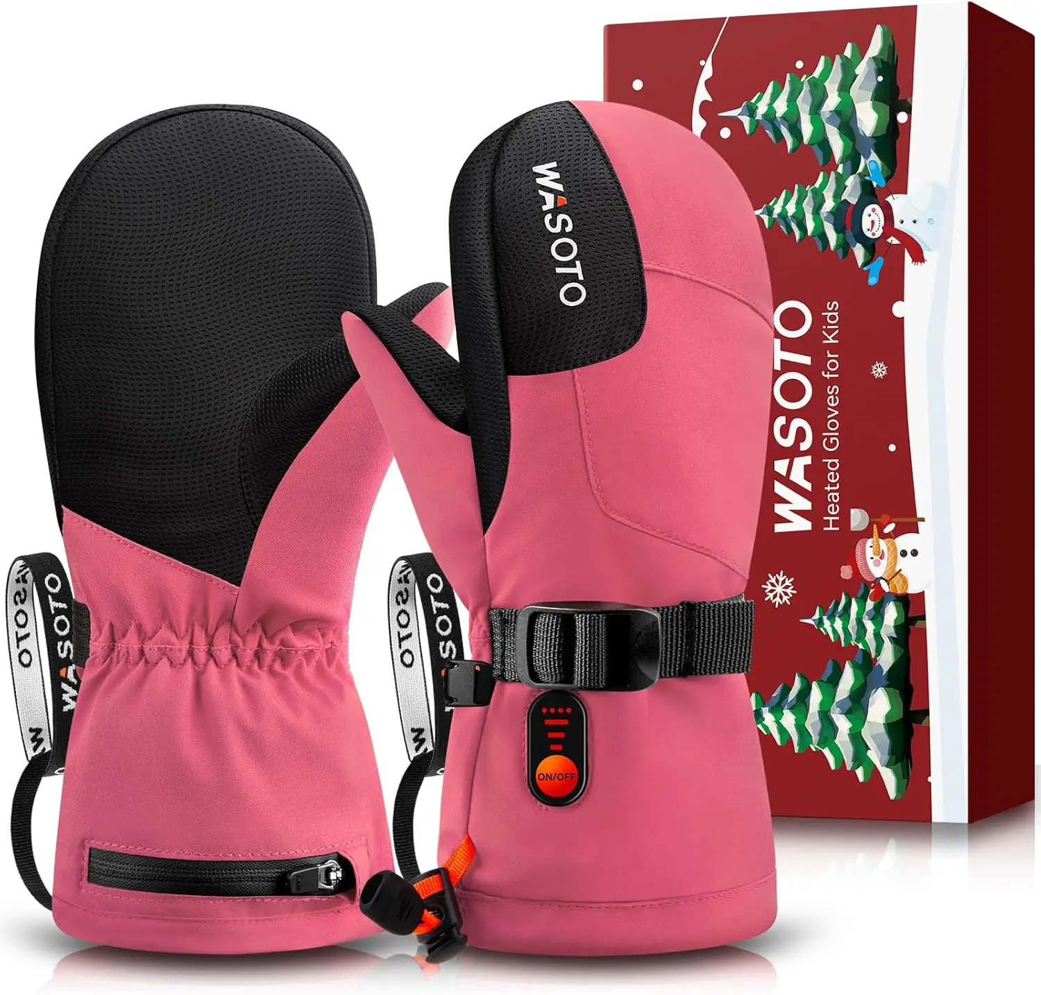 

Детские лыжные перчатки с перезаряжаемой батареей и подогревом, зимние уличные теплые варежки для катания на сноуборде, удобные теплые детские варежки