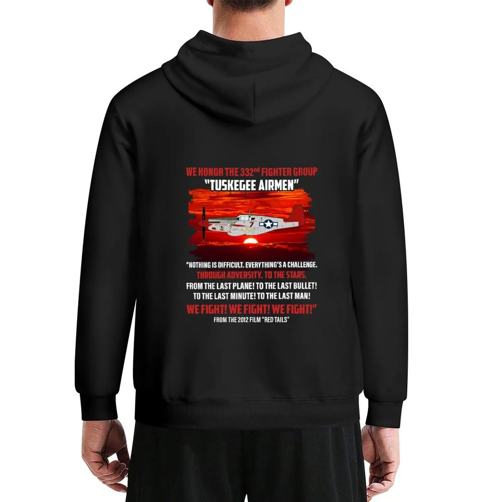 

Tuskegee Airmen Red Tails Tee Hoodie male clothes men's autumn clothes men's sweat-shirt tracksuits