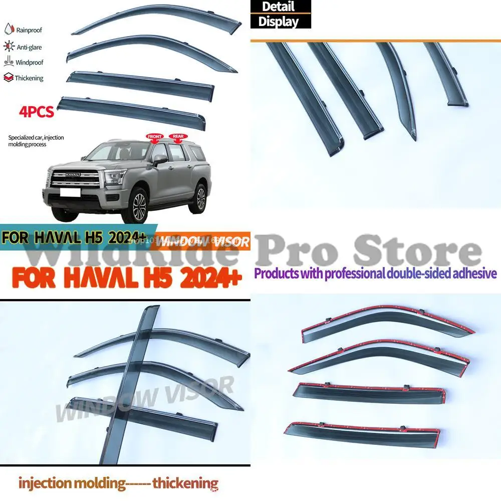 

1 комплект для Haval New H5, козырек от дождя, оконный козырек для внедорожника Haval H5 2024+