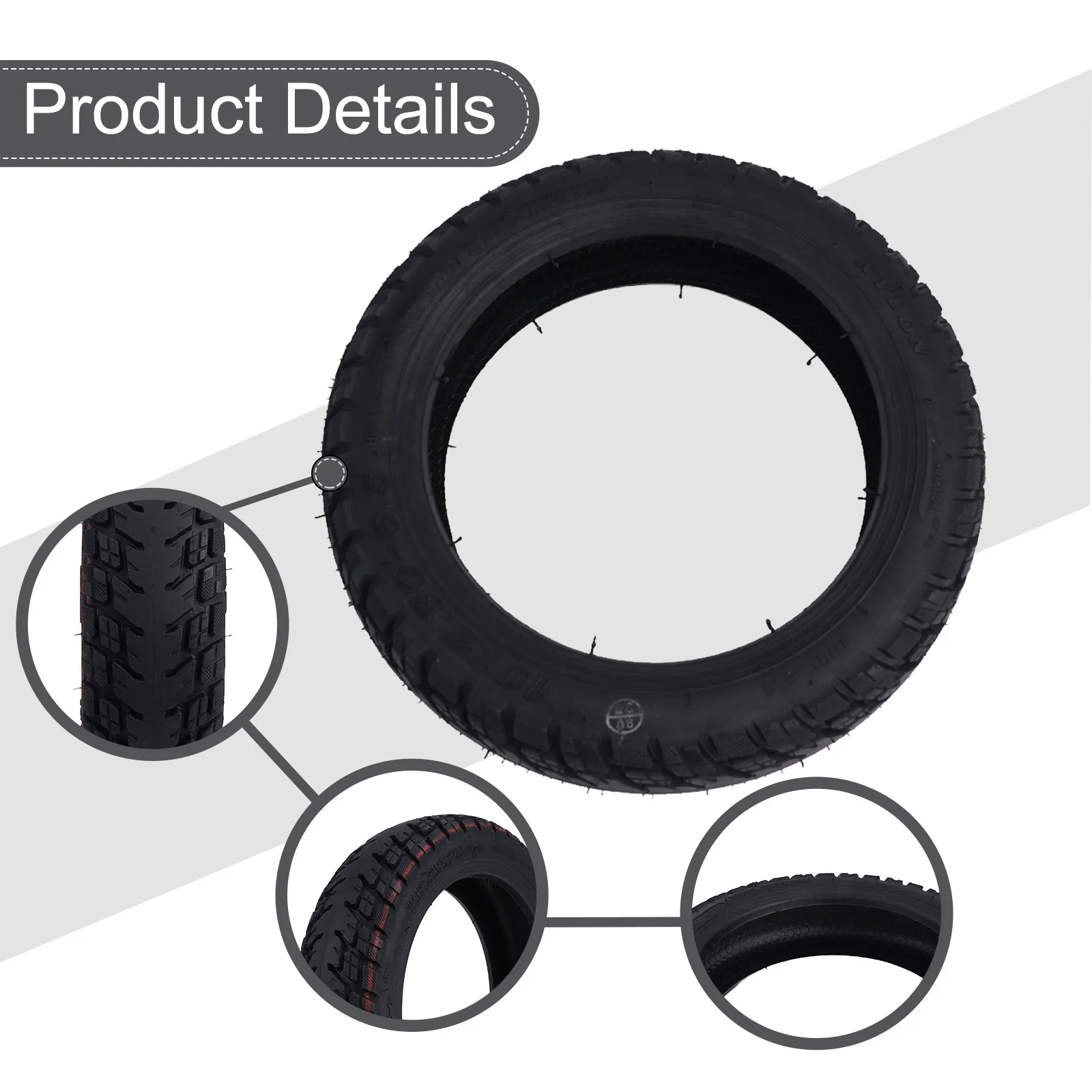 

10 Inch Tubeless Off Road Tyre for NIU KQI2 Electric Scooter Engineered with Tough Rubber for Rugged Conditions
